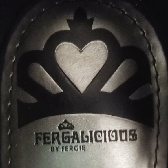 Fergalicious Black Satin Women's Heel Used Size 8.5 - Picture 7 of 7